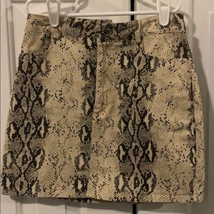 Snakeskin skirt